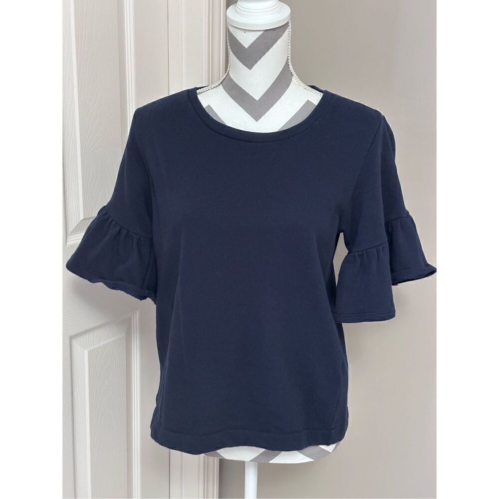 Banana republic French terry ruffle sleeve sweatshirt top